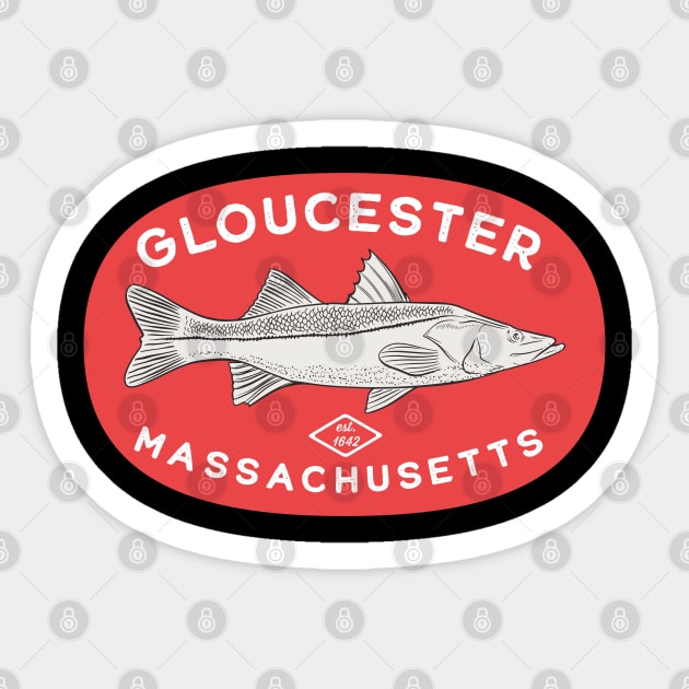 Gloucester Massachusetts Fishing Sticker by Eureka Shirts